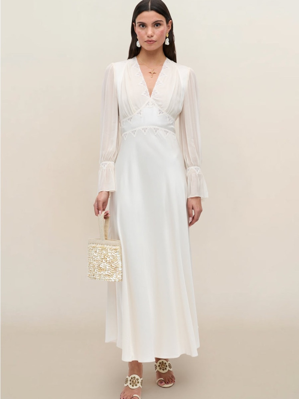 RIXO Arlena Satin Dress